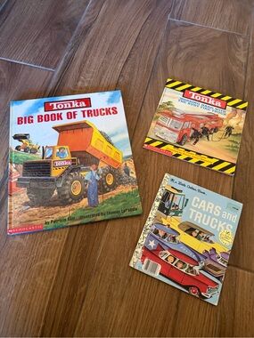 Tonka Trio of Kids Vehicle Books - Yellow, Red, Blue